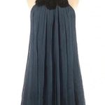 BCBGMAXAZRIA  | 100% Silk Smokey Teal Sleeveless Cocktail Dress Size Small S Photo 4