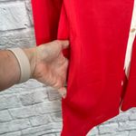 Vintage Pinehurst Lingerie Button Short Robe Red White Nylon Size S 70s Retro Photo 1