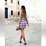 ZARA  Geometric Patterned One Shoulder Dress Photo 3