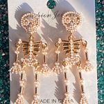 New Halloween Skeleton Fashion Earrings Gold Photo 2