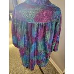 Vintage Top Notch Caftan Tunic Dress Blue Purple Abstract Pattern‎ 48/26W Photo 1