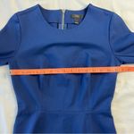 J.Crew Women's 2 Blue Zipper Sheath Business Formal Long-Sleeve Mini Dress Photo 7