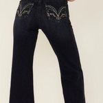 Shyanne  Women’s Chandelier Pockets Flare Bootcut Jeans High Rise in Dark Wash 26 Photo 1