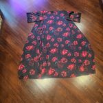 INC International Concepts Black and Red Floral Robe Photo 4