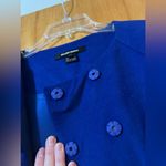 Ellen Tracy  Wool Angora Blend Blazer Jacket Bow Sleeve Blue Petite Size 12 12P Photo 13