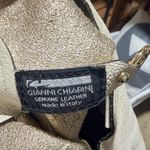 Gianni Chiarini Italian Leather Hobo Tote Bag in Cream and Tan Metallic Internal Photo 9