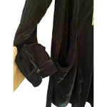 Free People  Always Forever Black Velvet Embroidered Tunic Dress XS Oversized Photo 10