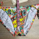 Shoshanna NWT  Boho Paisley Floral Side‎ Tie Bikini Bottoms Multicolor P XS Photo 5
