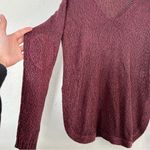 Harper Heritage Francesca’s  Maroon Crewneck Sweater Large Elbow Detail Photo 4