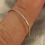 ring band sterling silver 925 beautiful unique size 7 slim Photo 0