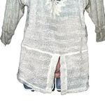 Willow & Clay Blouse Bohemian Linen Knitted Crochet Detail Fishtail Photo 3