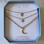 Unwritten NWT 14K Gold Flash Plated 3-Pieces Layered Chain Necklace Set Photo 1