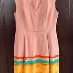 Anthropologie EUC Tracy Reese x Fit and Flare Malibu Paint Print Dress Size 8 Photo 2