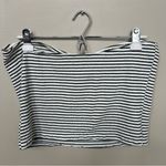 American Eagle  NWT Striped Smocked Tube Top Black and White Stripes Size XL Photo 5