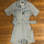 Missguided Misguided Denim Romper Photo 0