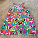 Alice & Trixie  Silk Halter Neck Adjustable Strap Bright Bold Slip Dress  LARGE Photo 6