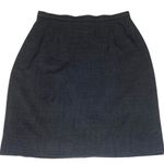 Vintage: Emanuel Ungaro ©️1990 ☻︎ Wool Menswear Inspired Pencil Skirt ☻︎ Grey Black Size 8 Photo 13