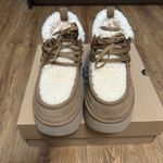 UGG  suede wool platform heeled lace up ankle boots booties shoes women’s 8 new Photo 1