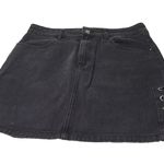 PacSun  Los Angeles Black Denim Jean Skirt Size 28  Cotton Women with side laceup Photo 0