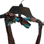 Plenty By Tracy Reese‎ Anthroplogie Womens Top Size 4 Brown Multi Floral Silk Photo 2