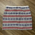 Madewell  Size 10 Mini Skirt Jacquard Gamine Embroidered Striped Detail Lined Photo 10