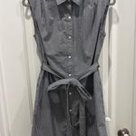 frame denim Frame Black Gingham Belted Button Front Shirt Dress Sz XS Photo 1