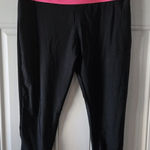 Wild Punch Black Pink Yoga Pants Size XL Stretchy Activewear Leggings Capri 3/4 Photo 0