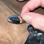 Furla  Suede Bag with Braided Handles RARE Photo 6