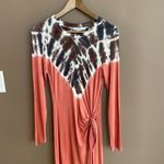 Young Fabulous and Broke  Tie Dye Long Sleeve Maxi Dress in Orange Brown Size Med‎ Photo 2