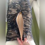 Ricki Freeman for Teri Jon strapless silk cocktail dress Size 8 tan/black Photo 10