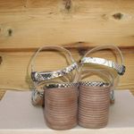 Madewell  Womens Size 8 Snake Heeled Sandal Shoes Photo 6