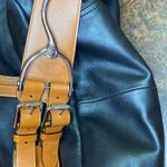 Lauren Ralph Lauren Farringdon Leather Hobo Large Tote Shoulder Bag Black Photo 5