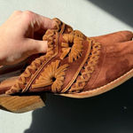 Jeffrey Campbell Vintage Y2K  Brown suede mule clogs with wooden heel 🔥 Photo 0