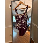 LL Bean Size 8 One Piece Swimsuit Purple Photo 2