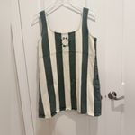 SIMON MILLER Sahara Striped Denim Dress in Gummy Green Ecru Mini size Medium Photo 4