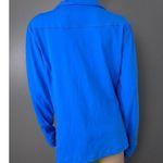 New Moosejaw Women's Large Yoga Jacket Lightweight Bright Blue Logo Zip Coat Photo 5