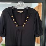 See By Chloe  Black V-Neck Dress Gold Button Accents Photo 1