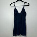 superdown Revolve  Mila Deep V Mini Dress Navy Blue Sparkles Size XS Photo 3