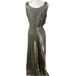 David's Bridal Vintage David’s Bridal y2k sage green Maxi gown Holiday Party Dress black tie Photo 1