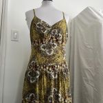 Mlle Gabrielle Boho Tiered Maxi Sundress in Yellow Floral y2k Spaghetti Strap A-Line Dress Photo 2
