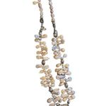 Keshi pearl & sacred OM mandala w/ unique charms along the string of pearls Photo 9