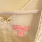 Lilly Pulitzer Vintage  Pierce Dress white beaded size 6 flower short sleeve Photo 9