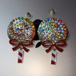 Holiday Candy Land Drop Earrings Gold Photo 1
