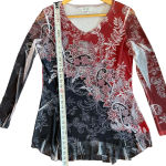 Vintage Y2K Women’s Paisley Mesh Goth Romantic Grunge Rhinestone Sheer Torn Raw Black Size M Photo 3