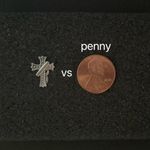 925 Silver Plated Cross Stud Earrings for Men Women,Unisex Punk Hip Hop Earrings Photo 4