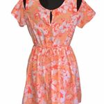 Joe Boxer Floral Open Shoulder Dress, Orange, White, Medium Photo 1