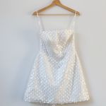 Dessy Collection Imitation Pearl Sequin Mesh Strapless Minidress White Size 4 Photo 3