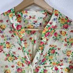 Moon Collection KUT from the Kloth Chiffon Floral Blouse Long Sleeve Button Front Top Medium‎ Photo 3