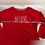 Rae Dunn  Women’s “BELIEVE” Christmas top size M Photo 2