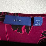 Apt. 9 Burgundy Mesh Sheer Floral Top, Grunge Fairycore Whimsigoth Witchy‎ Small Photo 5